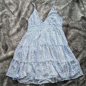 Floral blue dress